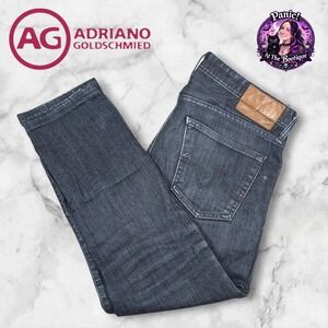 Adriano Goldschmied The Matchbox Jeans Men 31x34 Dark Wash Slim Straight Luxury